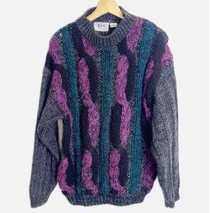 Vintage Avenues by Street Scenes chunky sweater 80’s  M